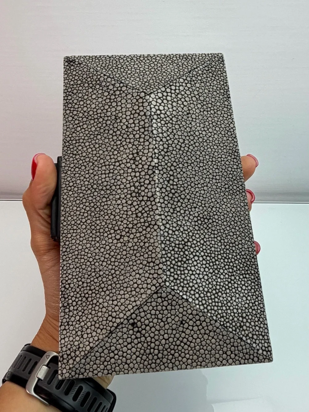 Namu Diamond Clutch in Stingray Leather